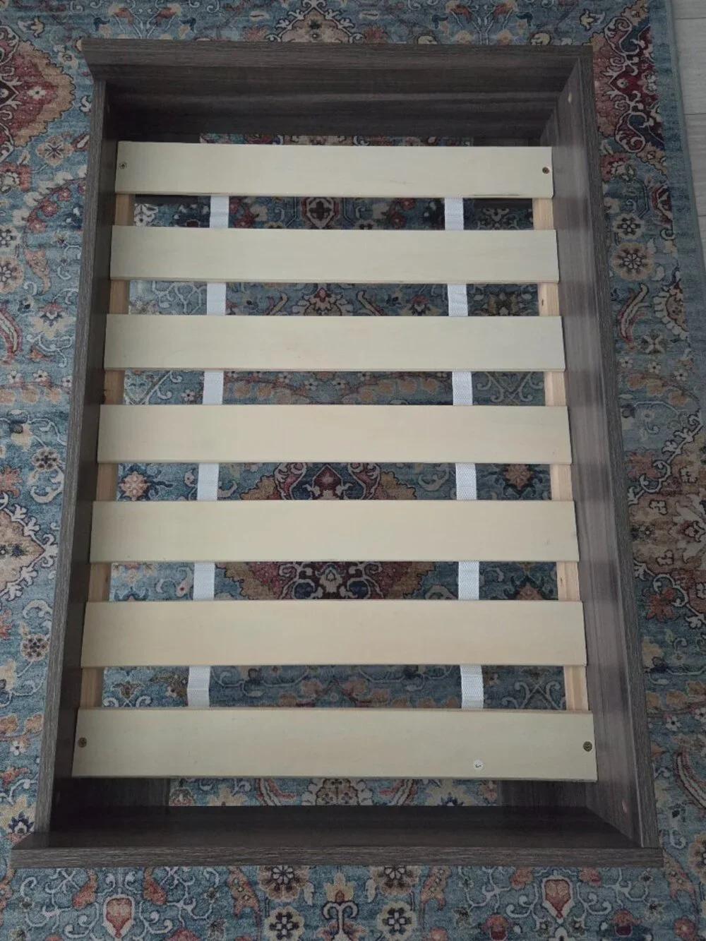 Wood dog bed frame & dog bed - EUC